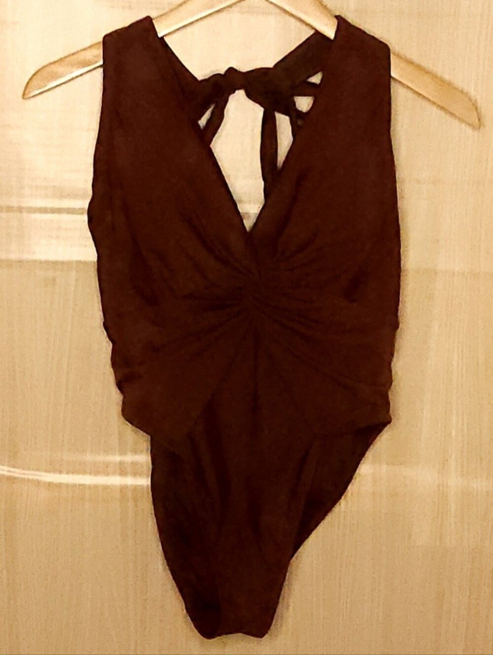 Shade & Shore women's brown one piece swimsuit medium